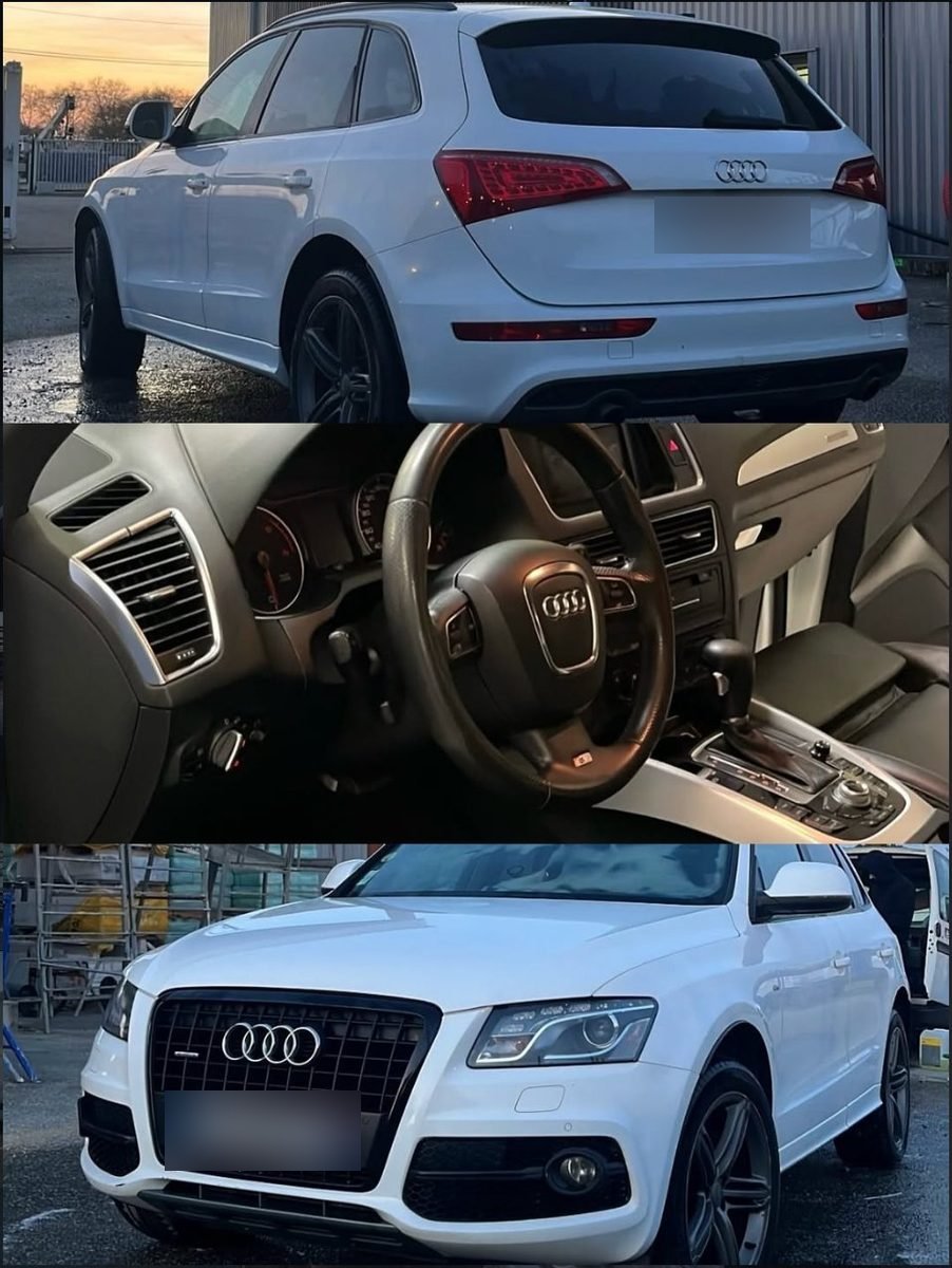 Audi Q5 blanche : extérieur et habitacle nettoyés